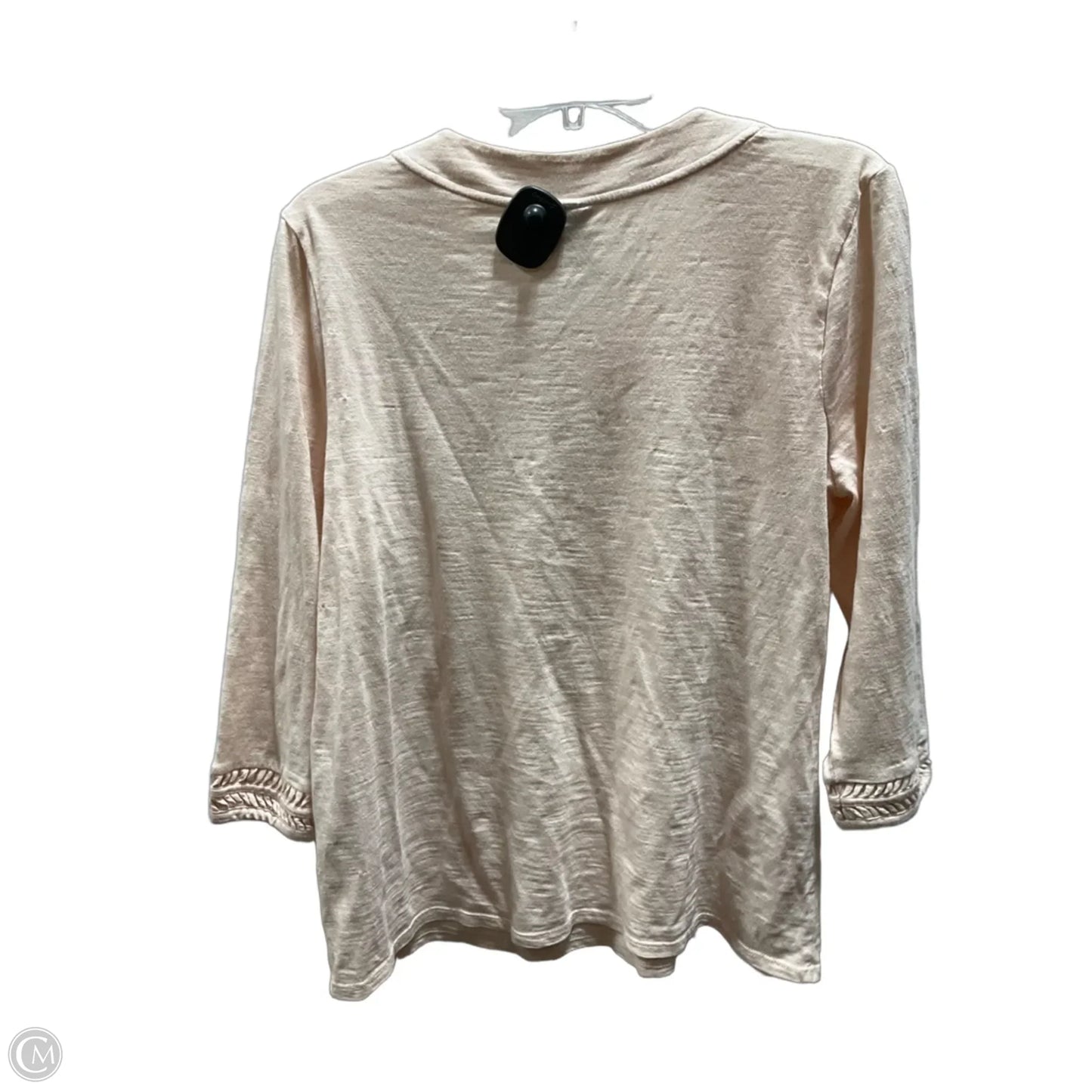 Top 3/4 Sleeve By Chicos In Pink, Size: M