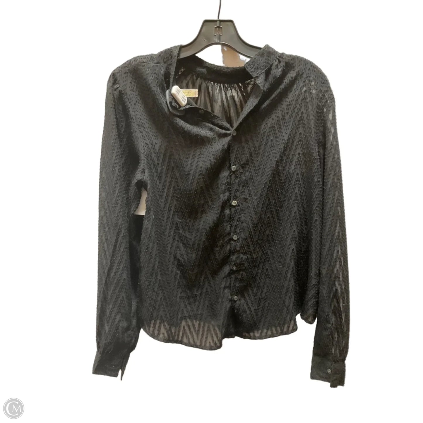 Top Long Sleeve By Free People In Black, Size: S