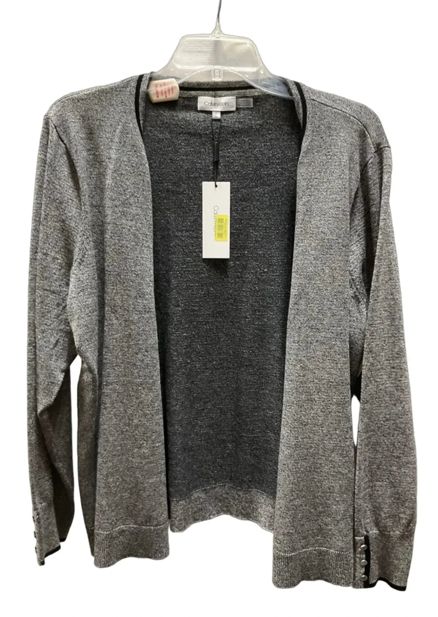 Cardigan By Calvin Klein In Grey, Size: L