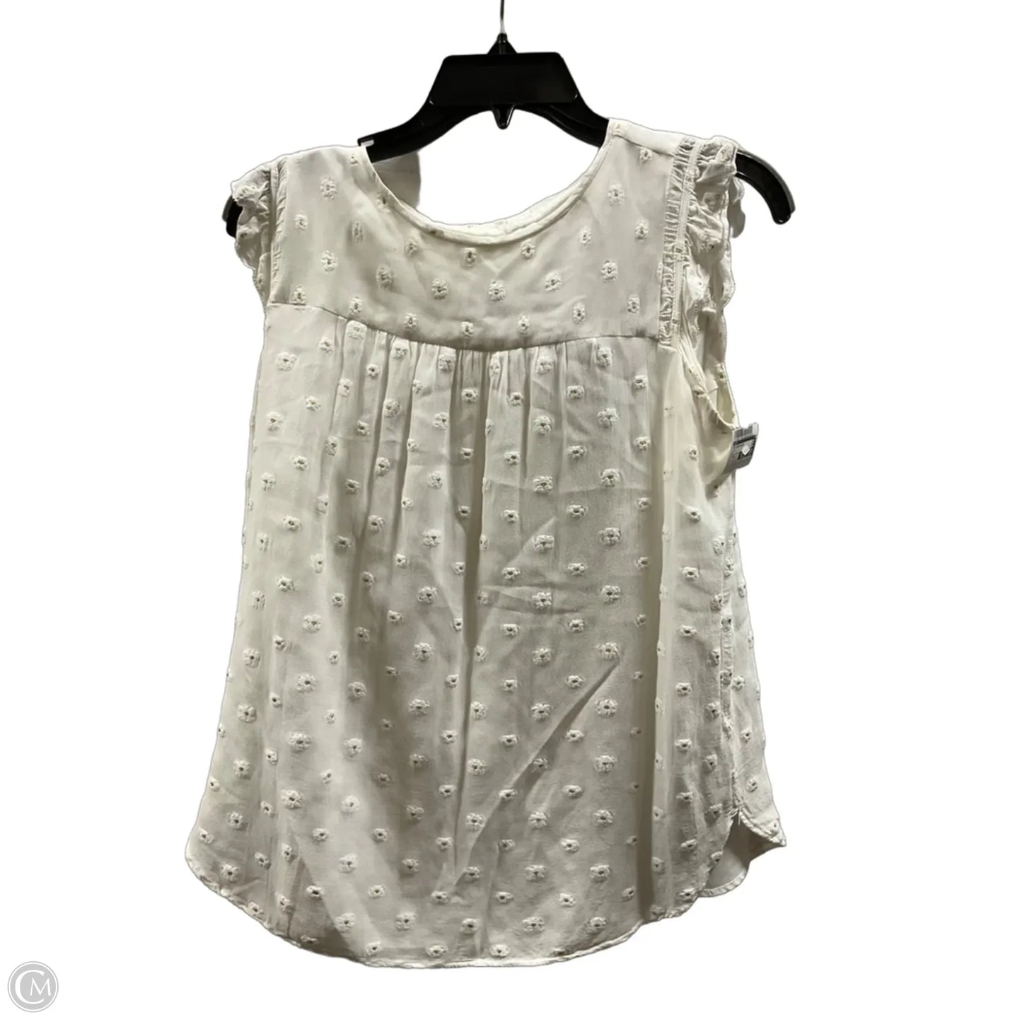 Top Sleeveless By Loft In White, Size: M