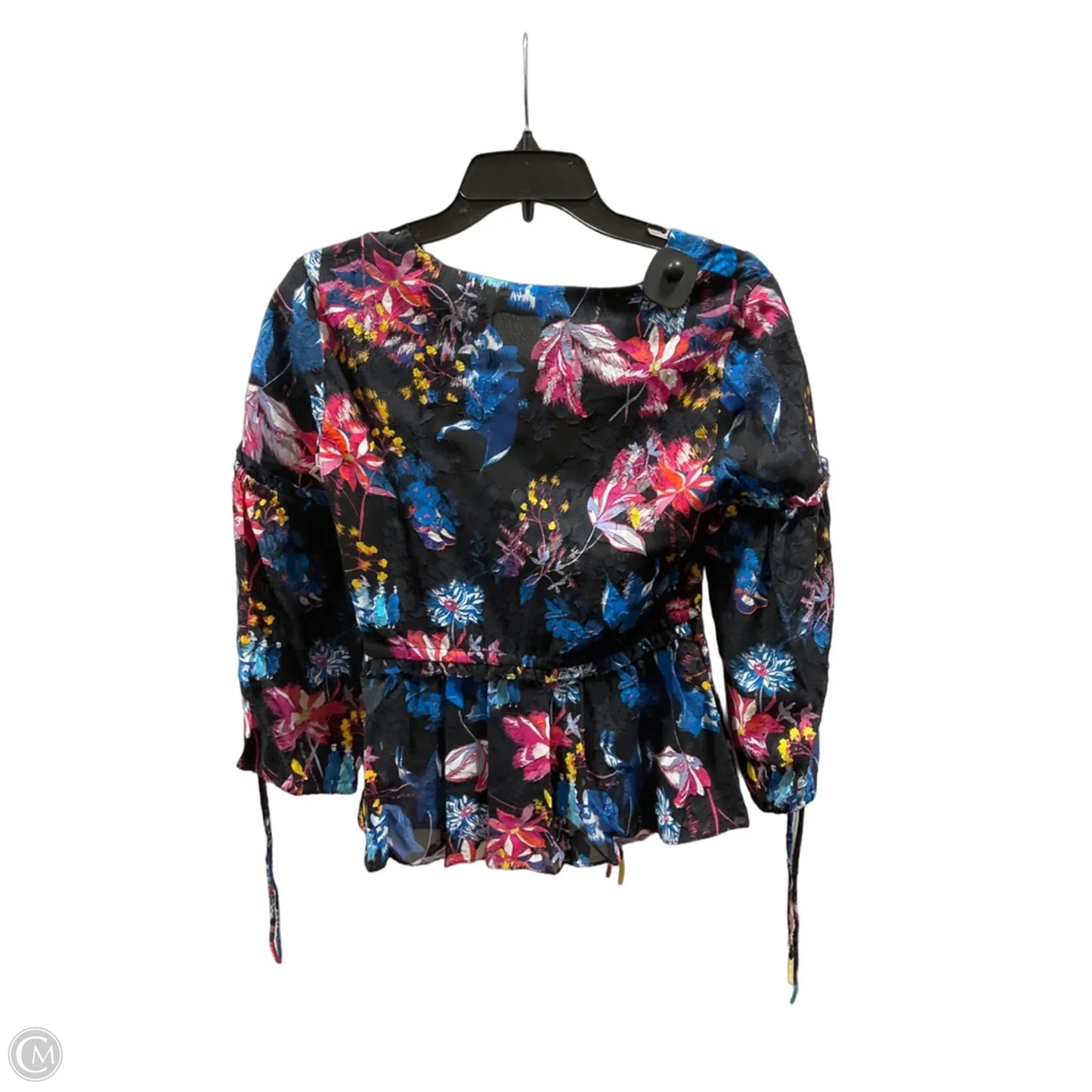 Top 3/4 Sleeve By Cma In Floral Print, Size: 2