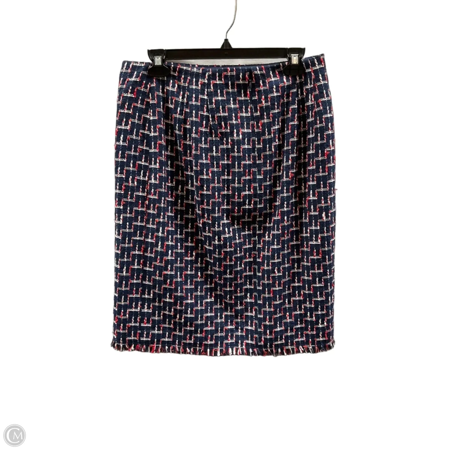 Skirt Midi By Talbots In Blue & Red & White, Size: 8