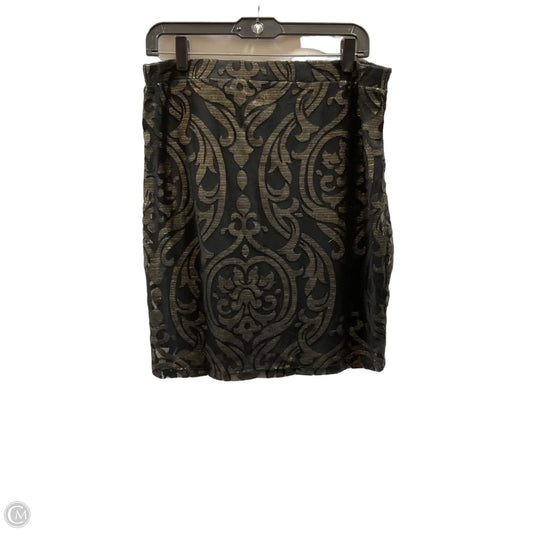 Skirt Mini & Short By Melissa Paige In Black & Gold, Size: M