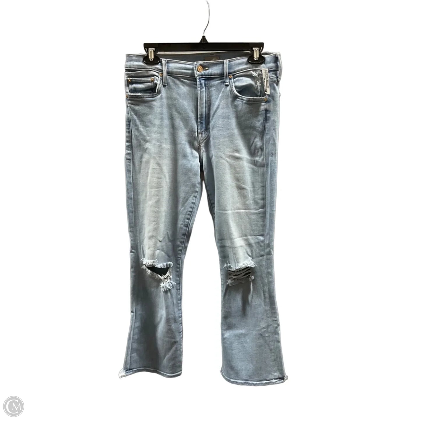 Jeans Cropped By Mother In Blue Denim, Size: 8
