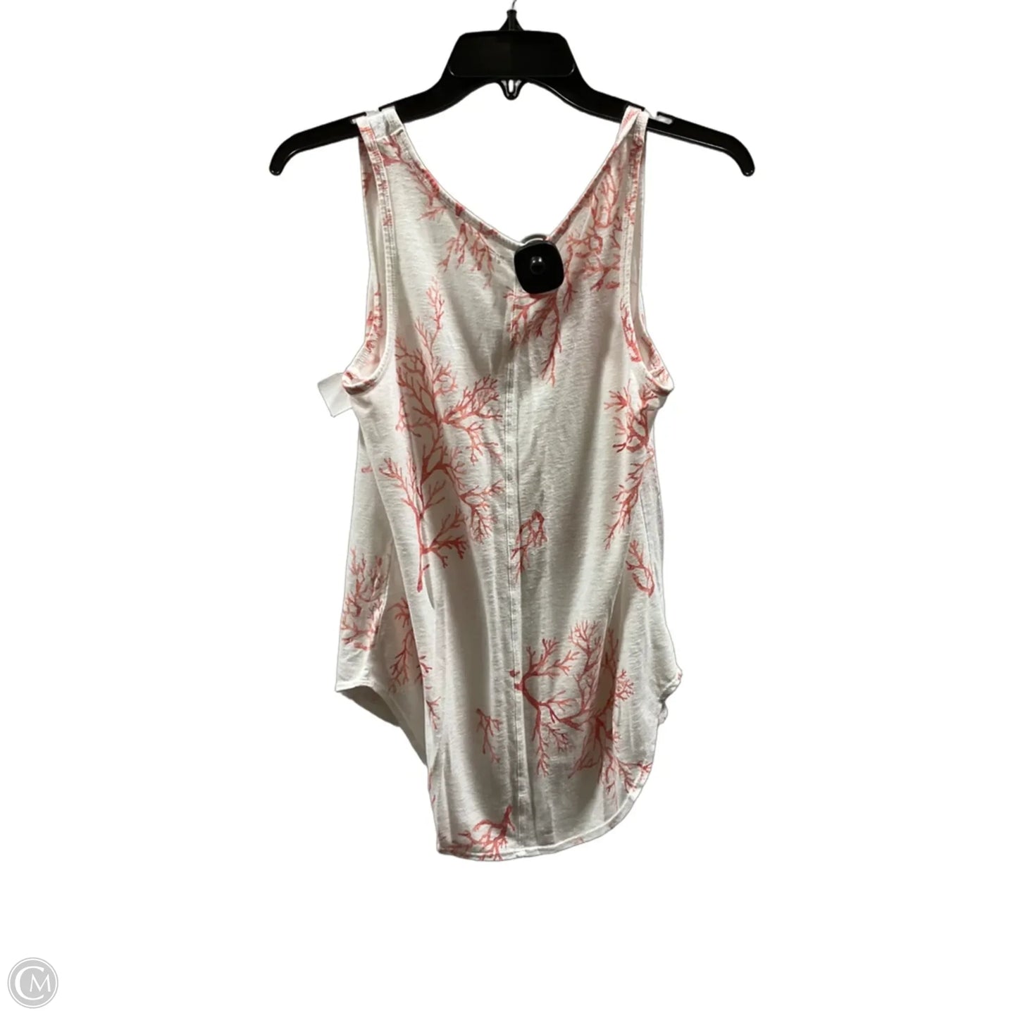 Top Sleeveless By Old Navy In Pink & White, Size: S