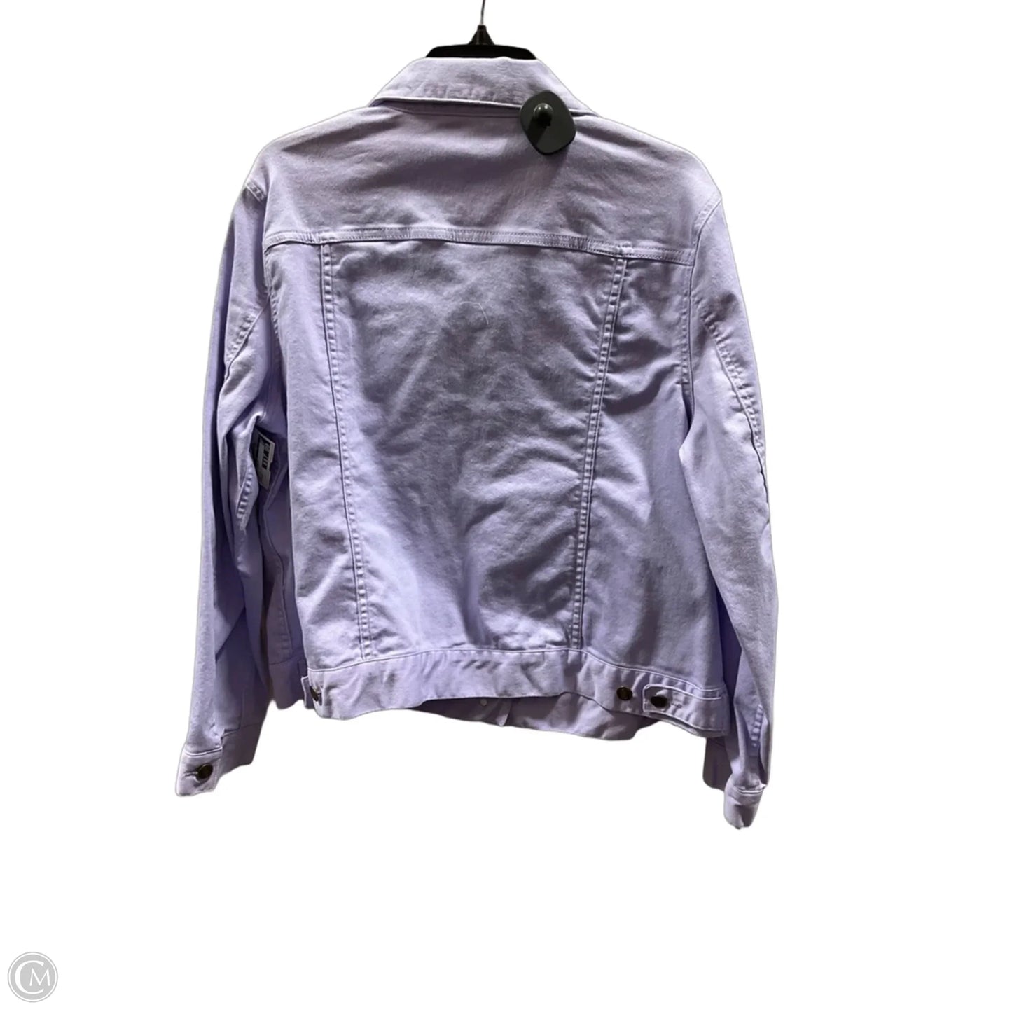 Jacket Denim By Woman Within In Purple, Size: 18