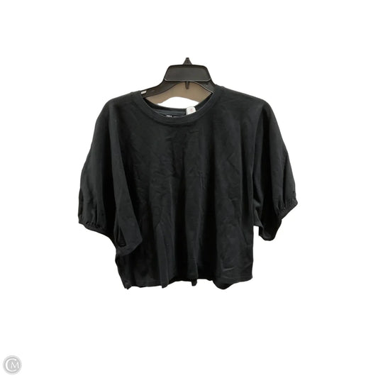 Top Short Sleeve By Zara In Black, Size: M