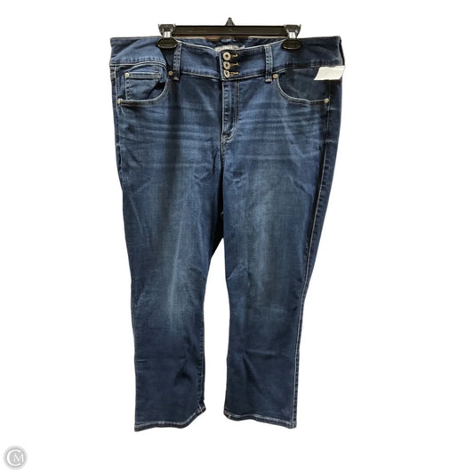 Jeans Cropped By Torrid In Blue Denim, Size: 20