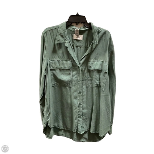 Blouse Long Sleeve By Babaton In Green, Size: Xl