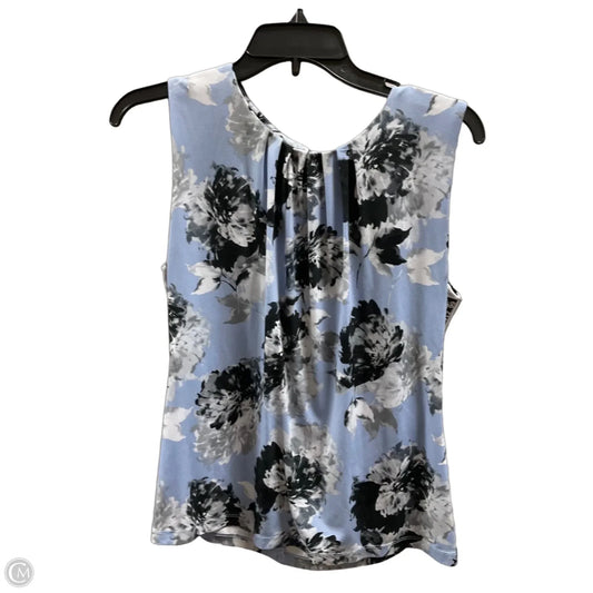 Top Sleeveless By Calvin Klein In Floral Print, Size: L