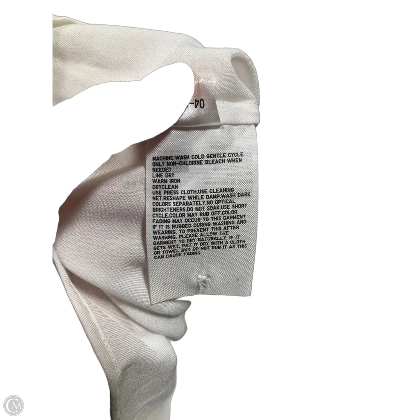 Blouse Long Sleeve By Uniqlo In White, Size: M
