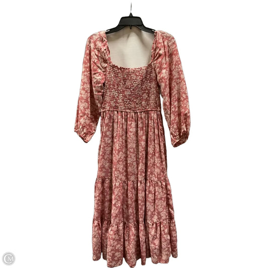 Dress Casual Midi By Lucky Brand In Pink, Size: S
