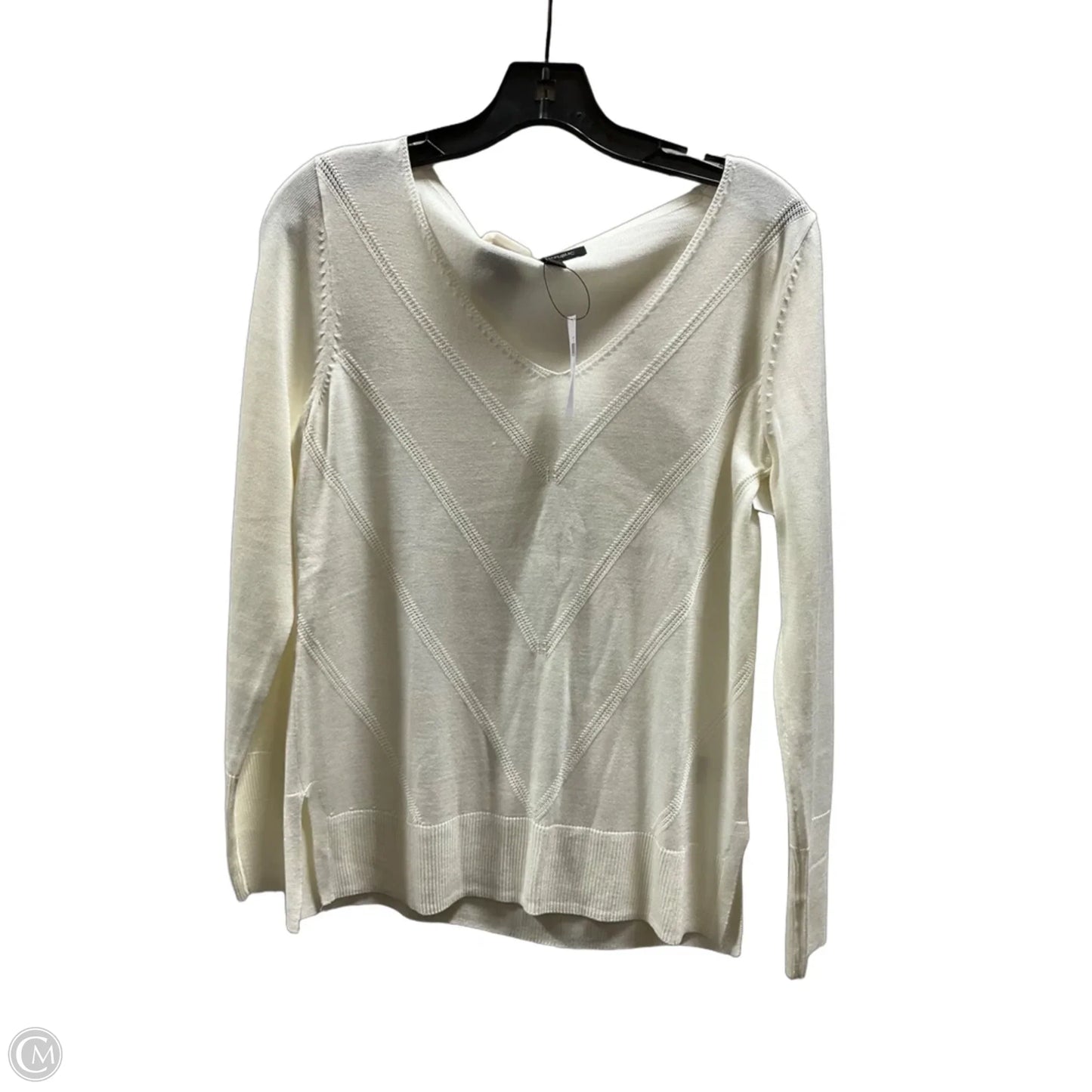 Top Long Sleeve By Banana Republic In Cream, Size: S