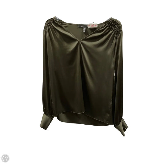 Top Long Sleeve By White House Black Market In Green, Size: M