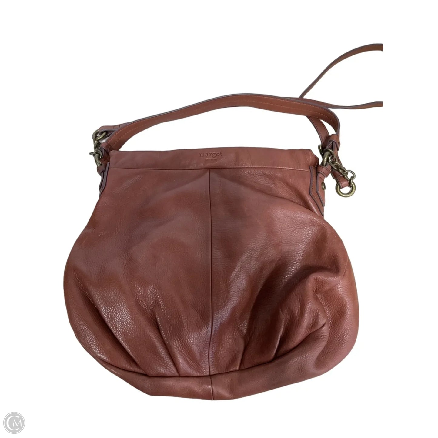 Handbag Leather By Margot, Size: Medium
