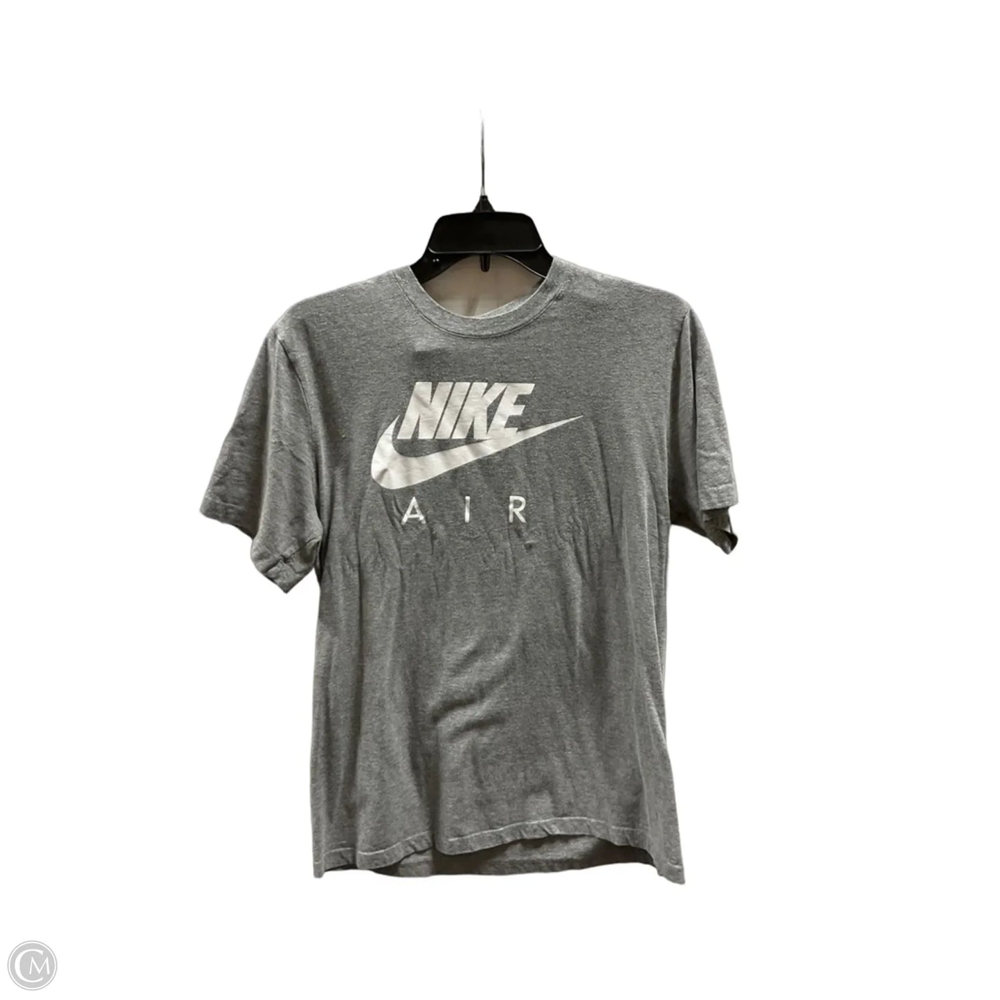 Athletic Top Short Sleeve By Nike In Grey, Size: M