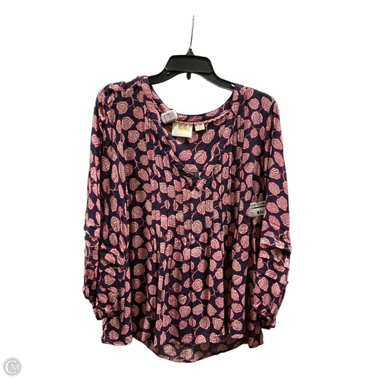 Top Long Sleeve By Maeve In Floral Print, Size: Xl