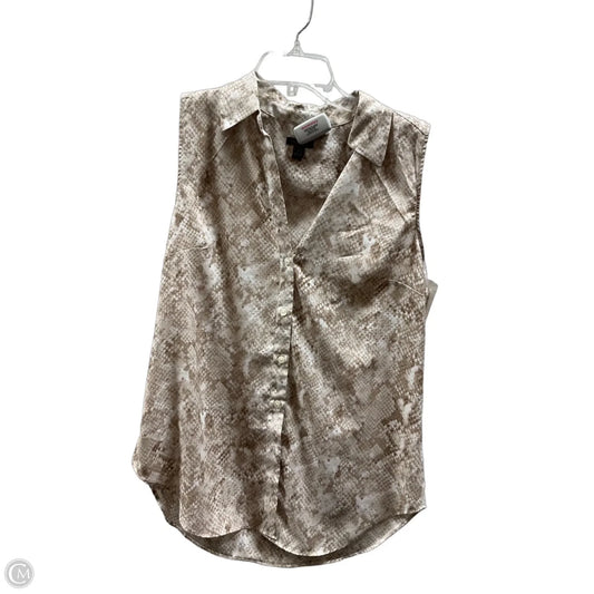 Top Sleeveless By Ann Taylor In Animal Print, Size: M