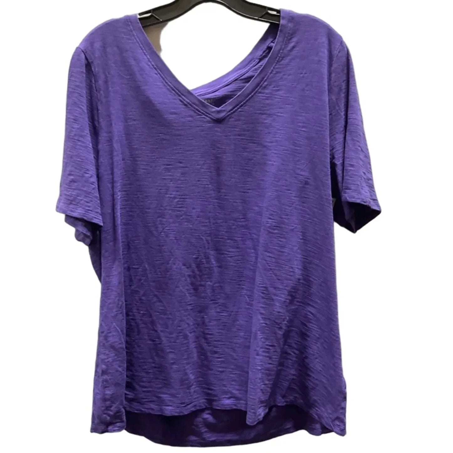 Top Short Sleeve By Lane Bryant In Purple, Size: Xl