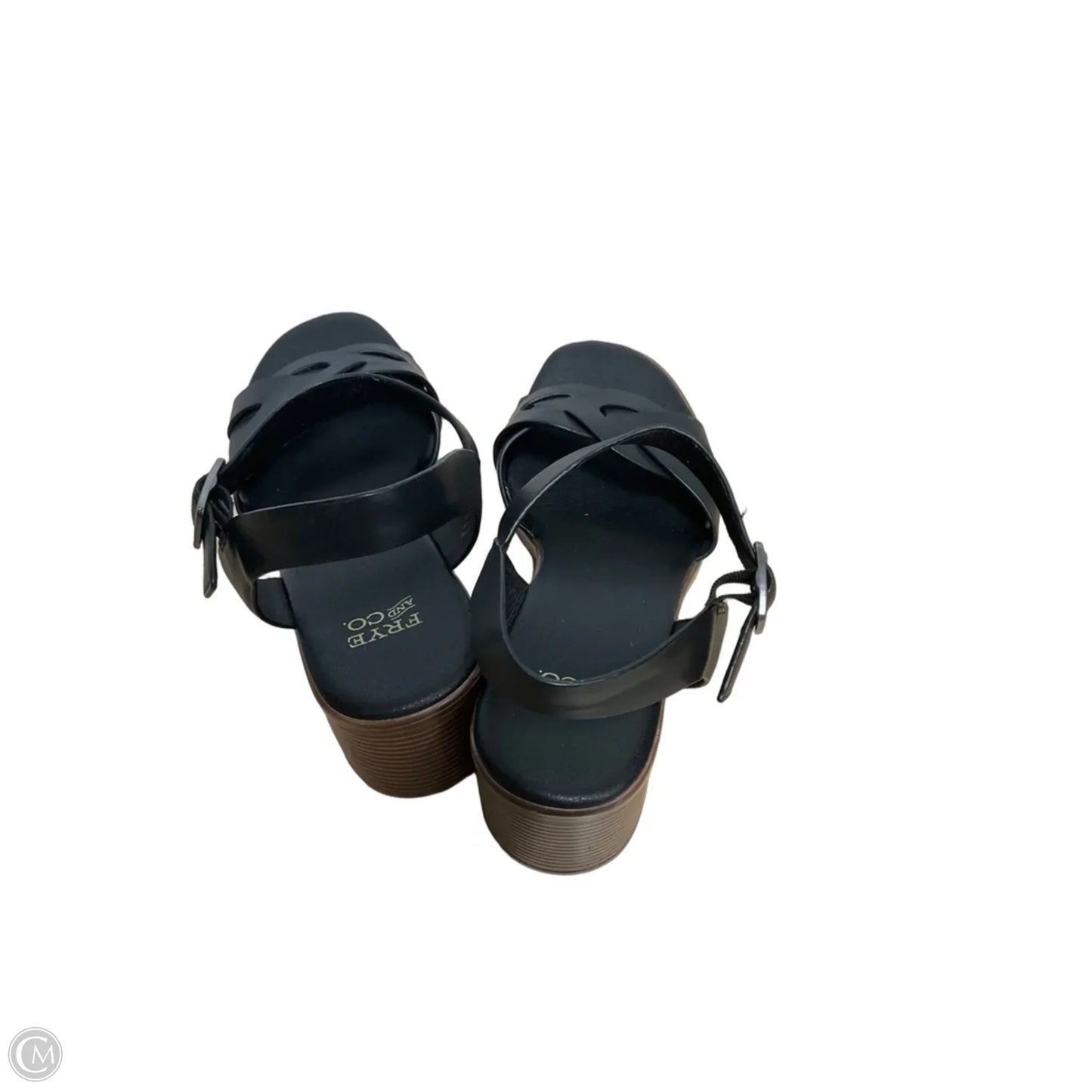 Sandals Heels Block By Frye And Co In Black, Size: 7.5