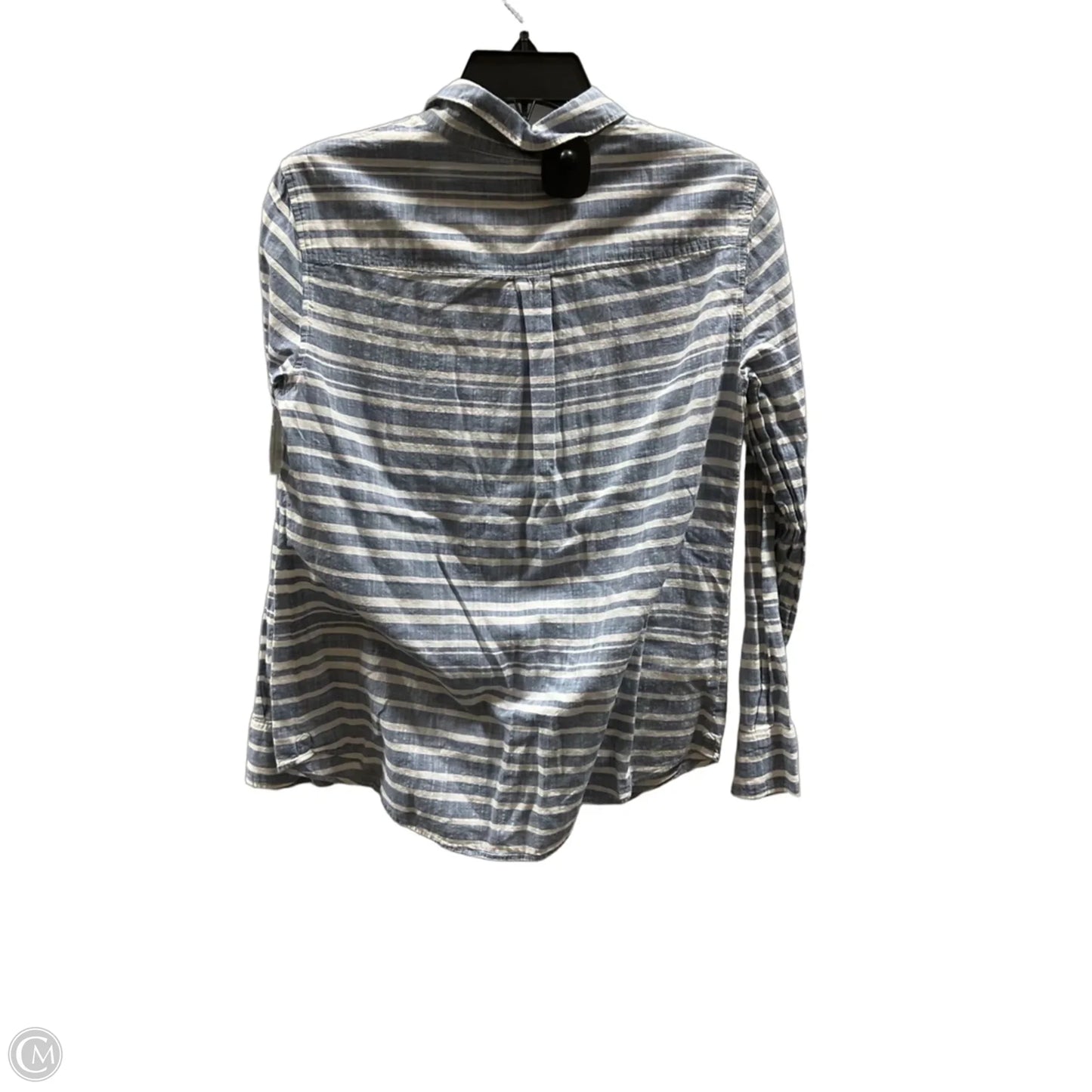 Blouse Long Sleeve By J. Crew In Striped Pattern, Size: S