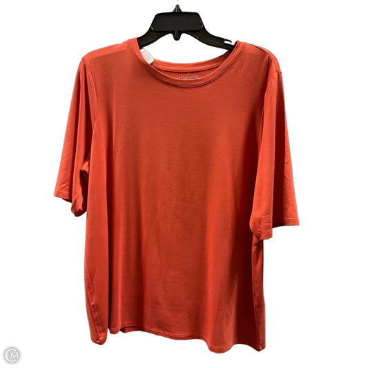 Top Short Sleeve Basic By Chicos In Orange, Size: Xl