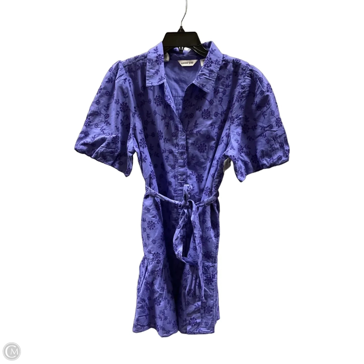 Dress Casual Midi By Lands End In Purple, Size: M
