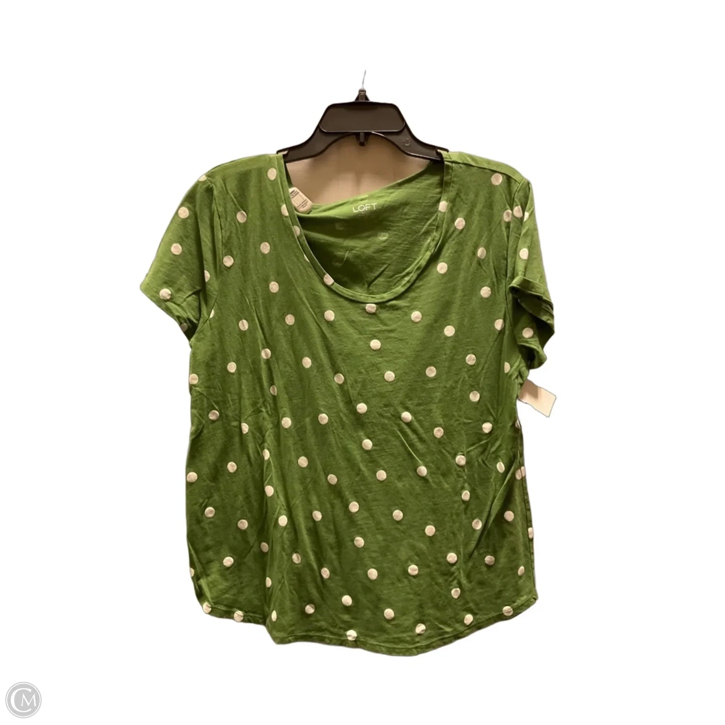 Top Short Sleeve Basic By Loft In Polkadot Pattern, Size: Xl