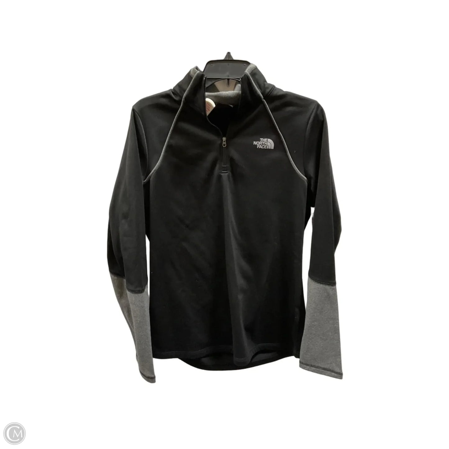 Athletic Top Long Sleeve Collar By The North Face In Black, Size: L