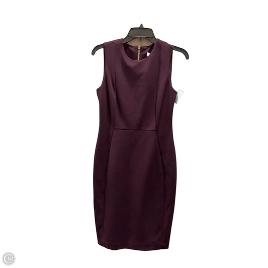 Dress Casual Midi By Calvin Klein In Purple, Size: 4