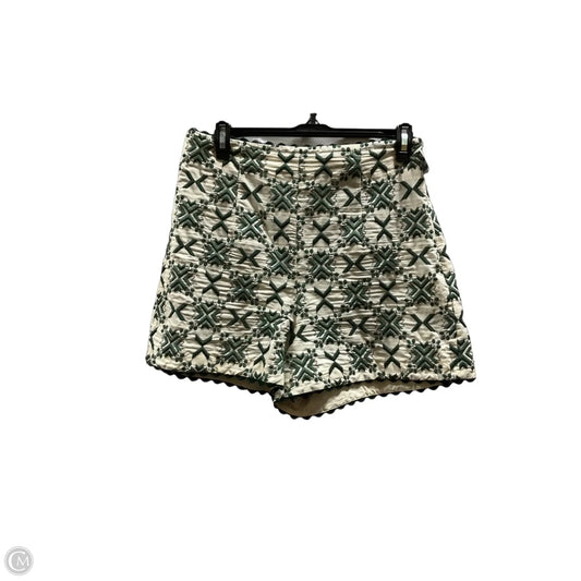 Shorts By Zara In Cream & Green, Size: S