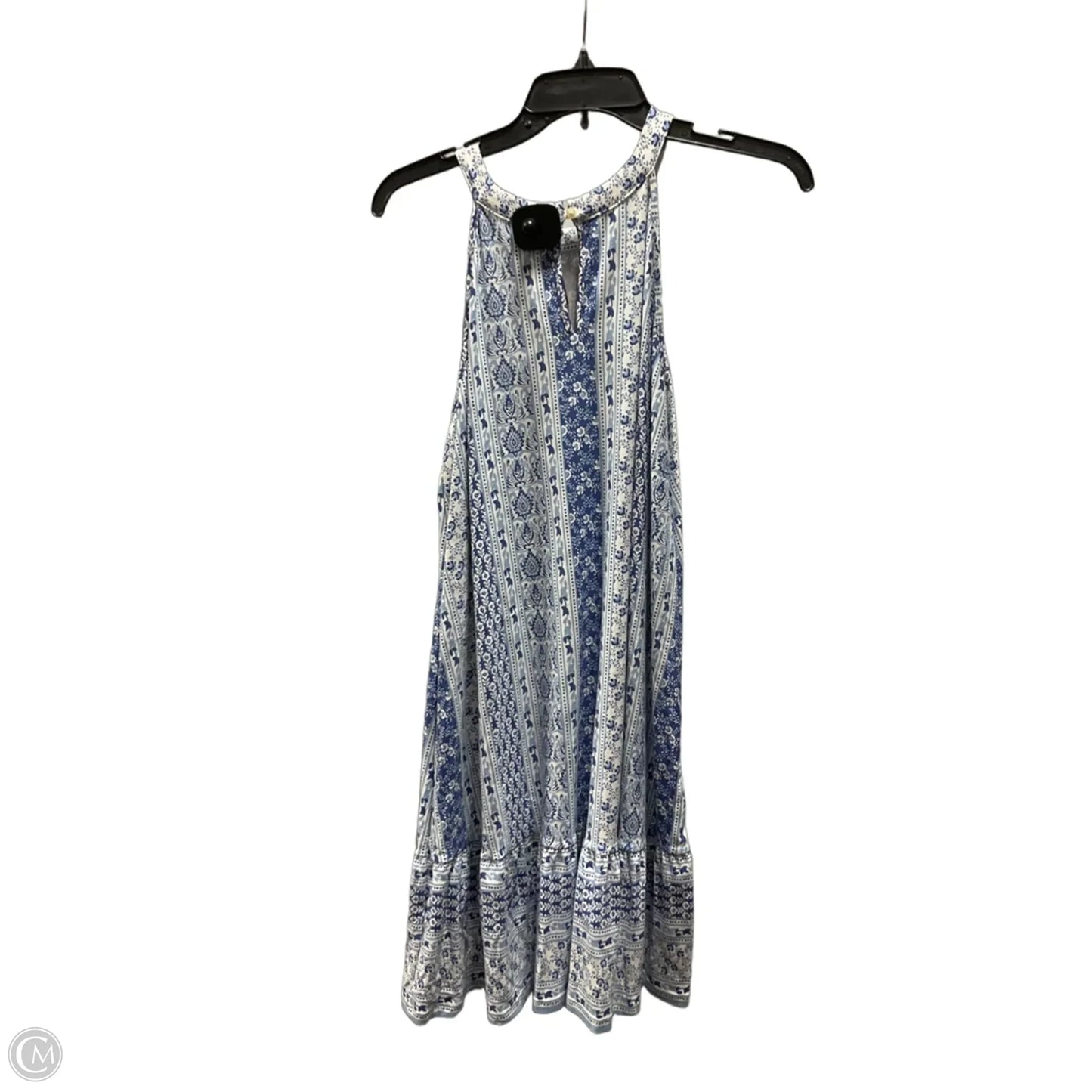 Dress Casual Midi By Loft In Blue & White, Size: M