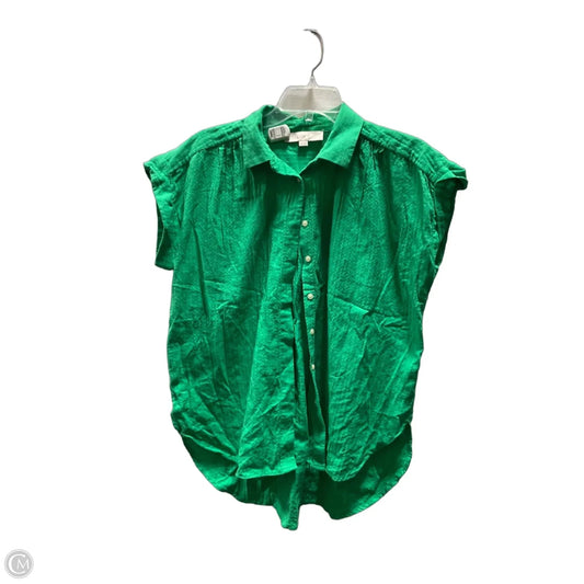 Blouse Short Sleeve By Loft In Green, Size: S