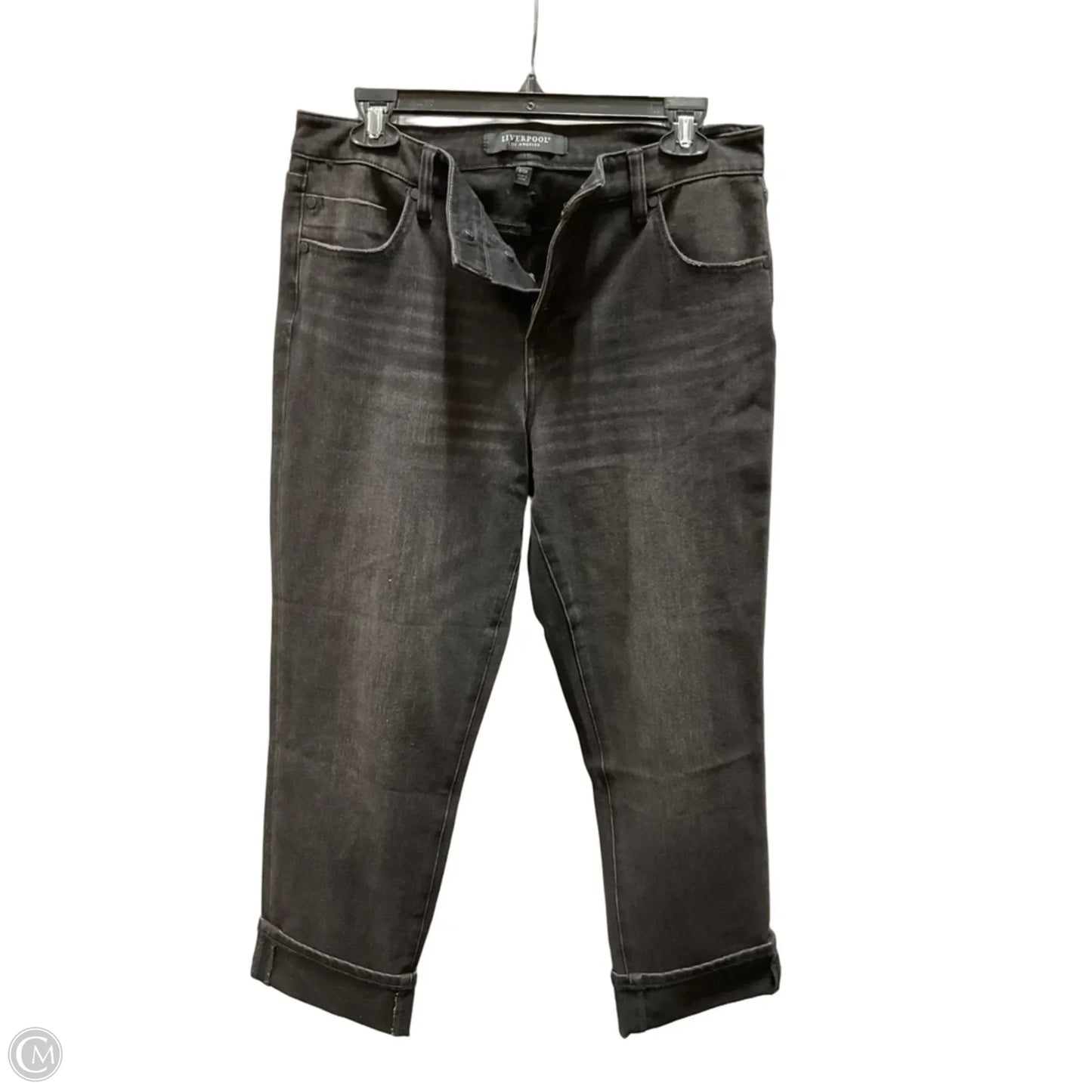 Jeans Straight By Liverpool In Grey, Size: 8