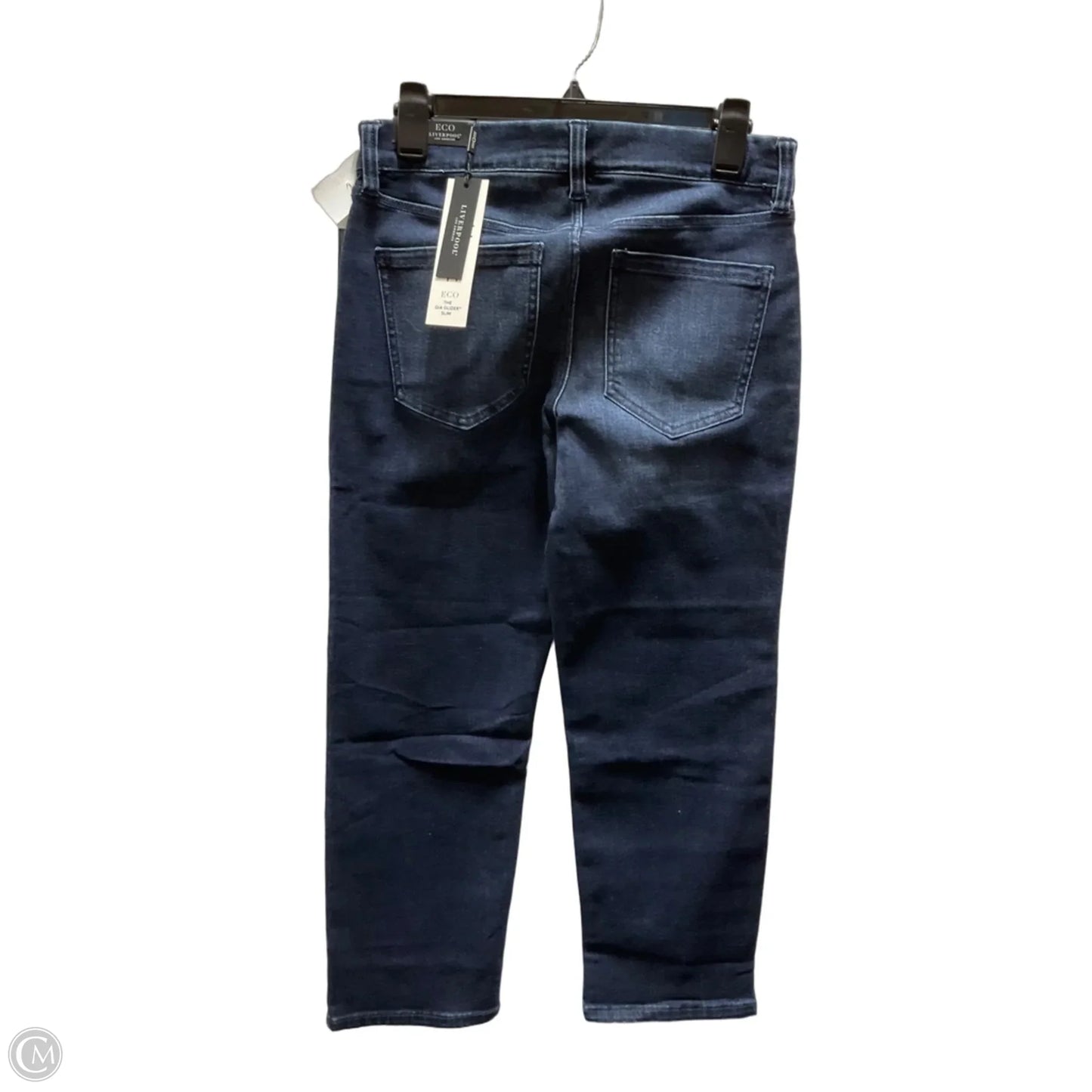 Jeans Straight By Liverpool In Blue Denim, Size: 8
