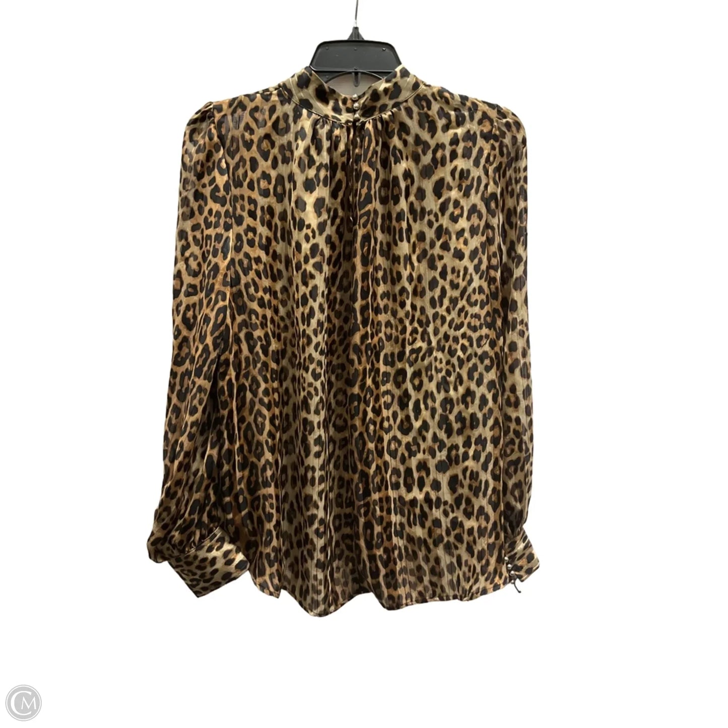 Top Long Sleeve By H&m In Animal Print, Size: M
