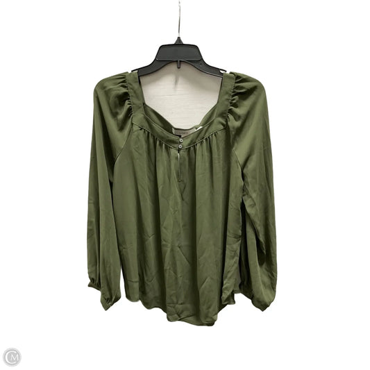 Top Long Sleeve By Loft In Green, Size: M