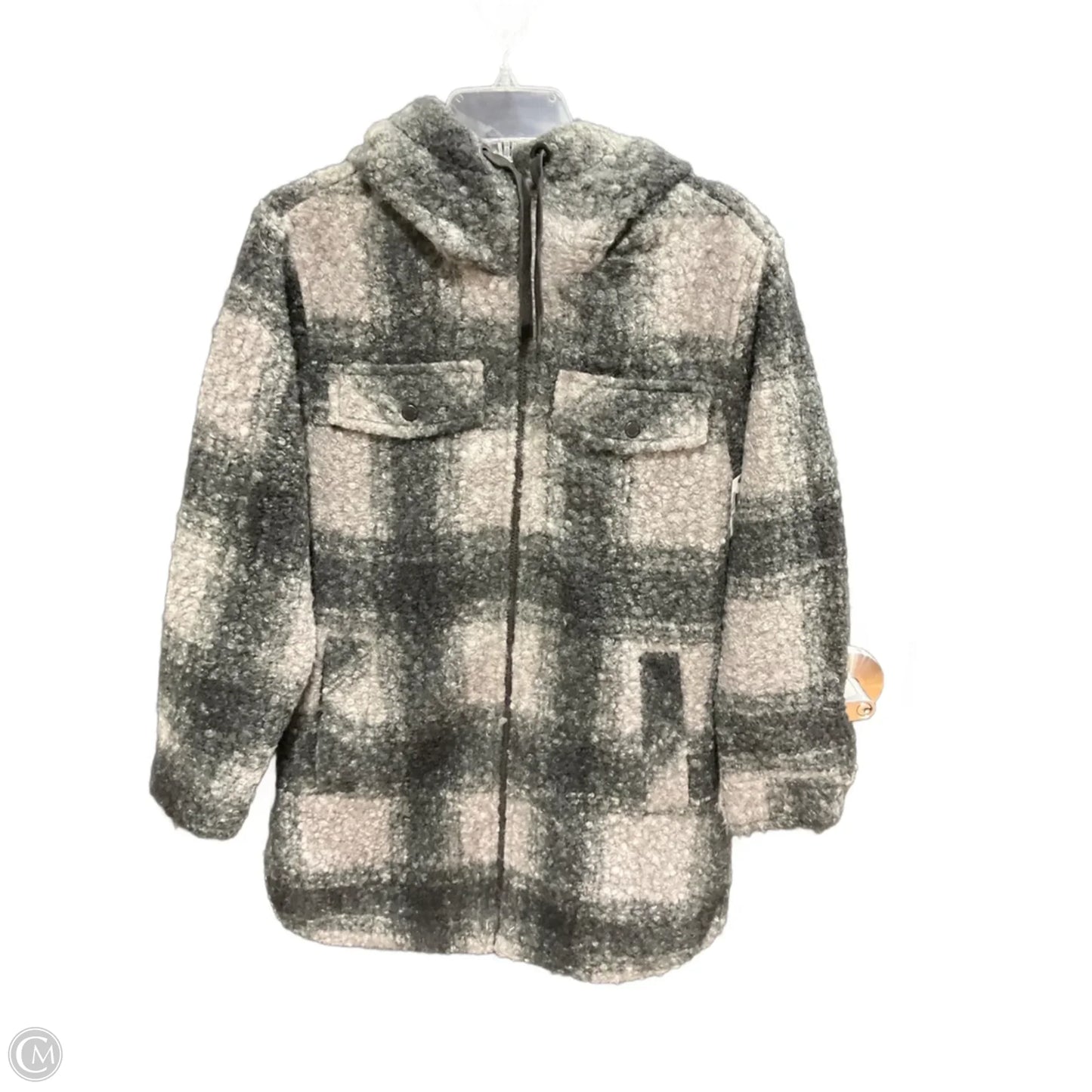 Jacket Faux Fur & Sherpa By Weatherproof In Grey, Size: Xs