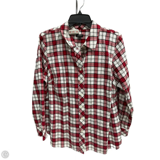Blouse Long Sleeve By Talbots In Red, Size: 1x
