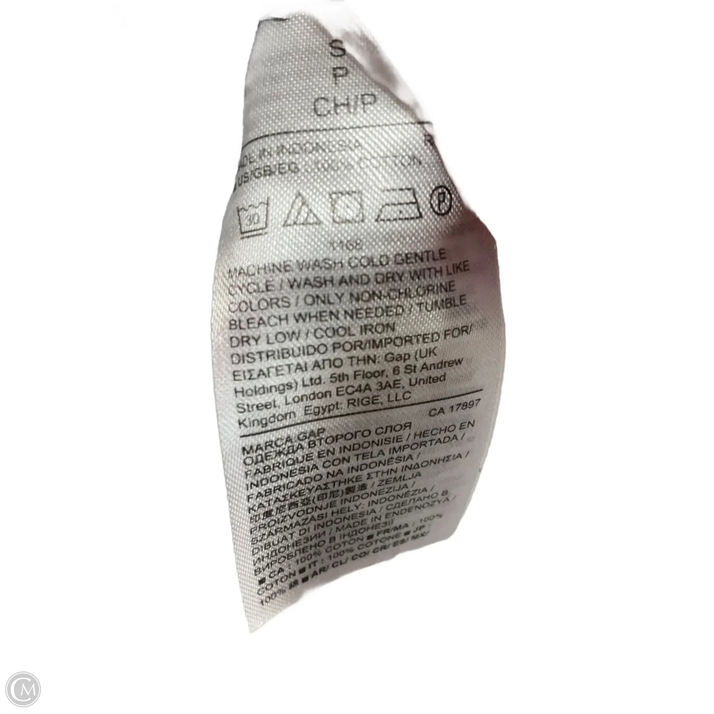 Blouse Long Sleeve By Gap In White, Size: S