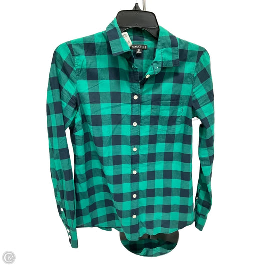 Top Long Sleeve By J. Crew In Green, Size: Xs