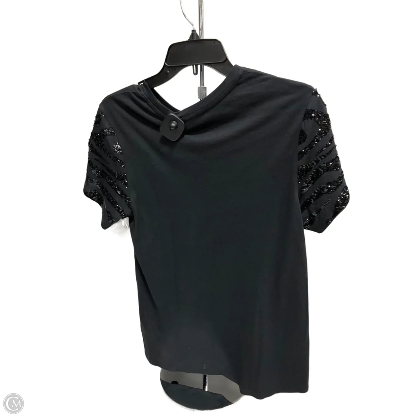 Top Short Sleeve By Express In Black, Size: Xs