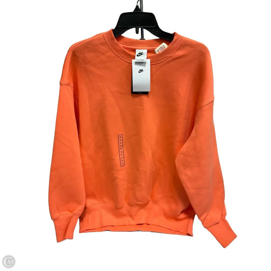 Sweatshirt Crewneck By Nike In Orange, Size: M