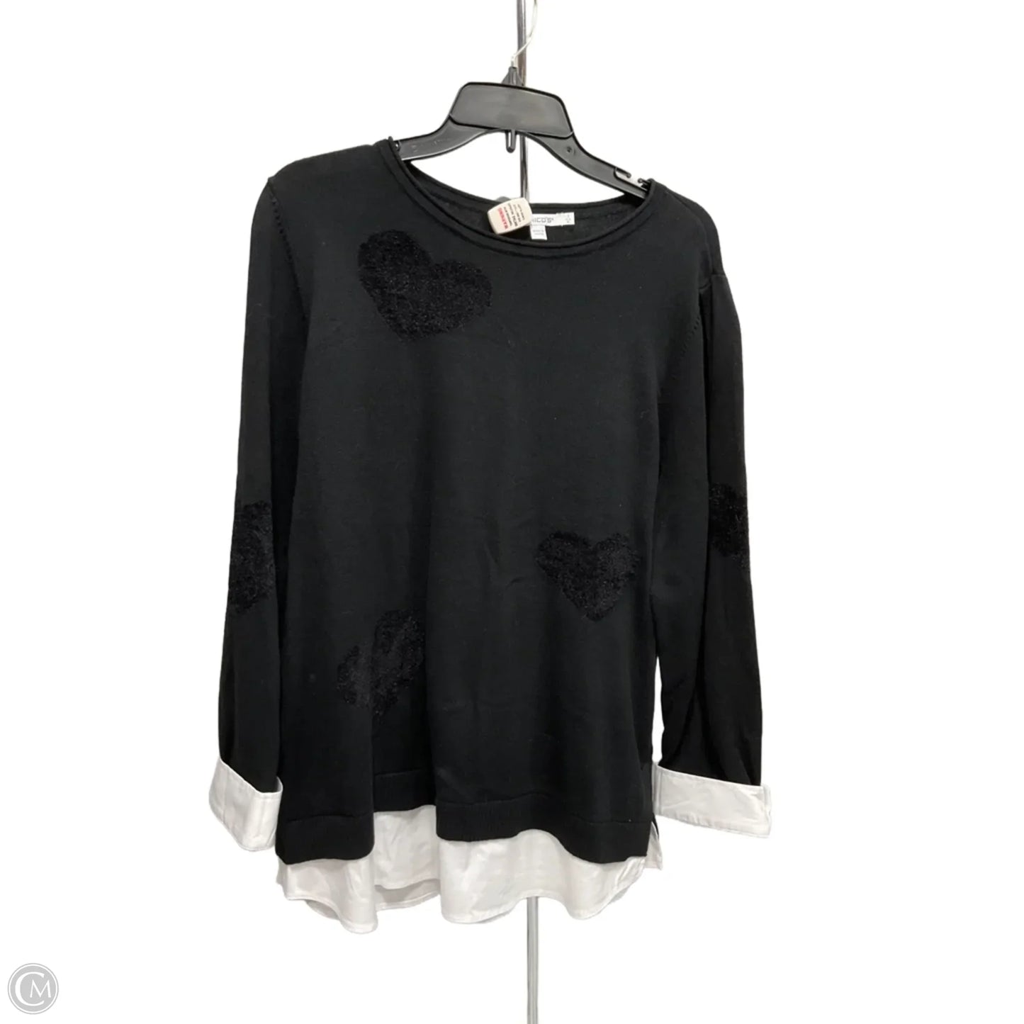 Top Long Sleeve By Chicos In Black, Size: Xl