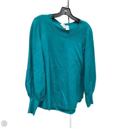 Top Long Sleeve By Chicos In Teal, Size: L