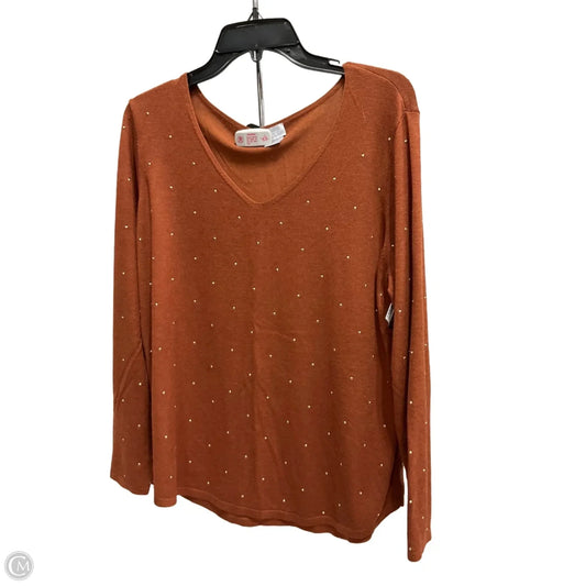 Top Long Sleeve By Chicos In Brown, Size: L