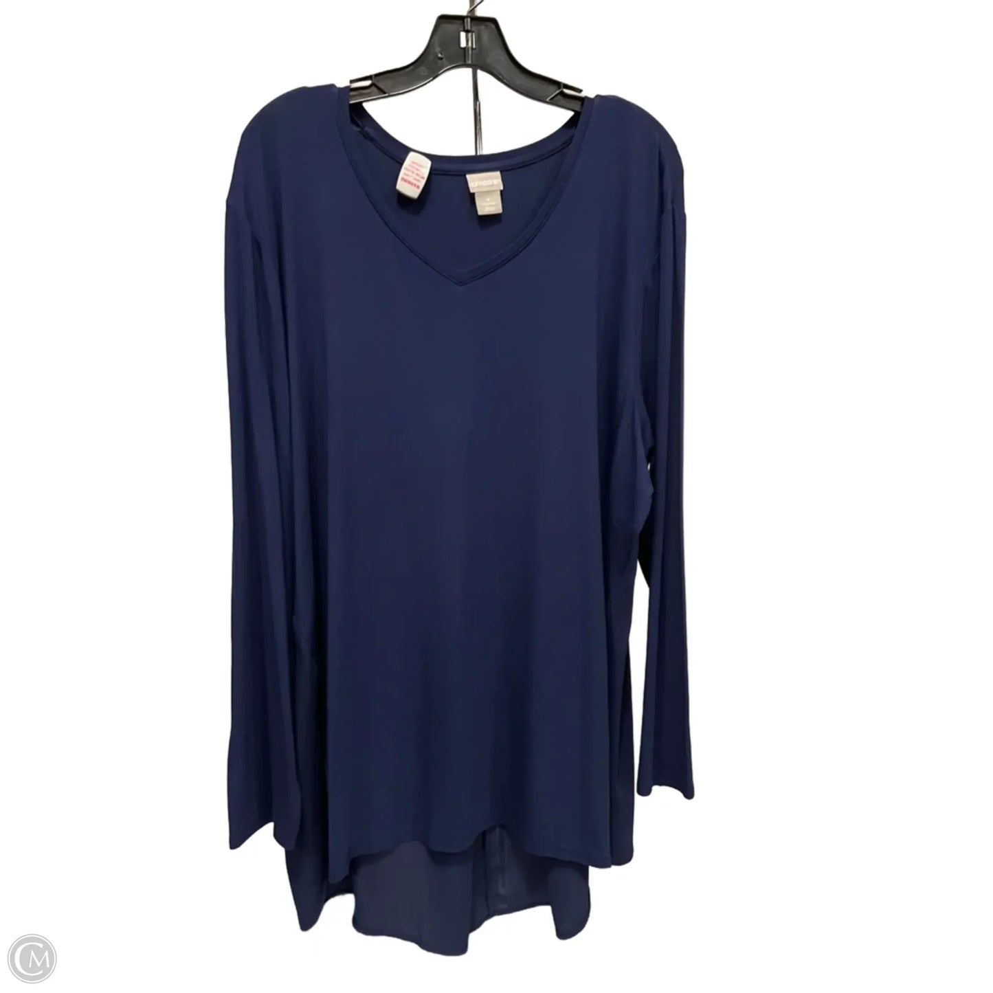 Top Long Sleeve By Chicos In Blue, Size: Xxl