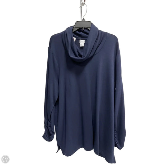 Top Long Sleeve By Chicos In Blue, Size: Xxl
