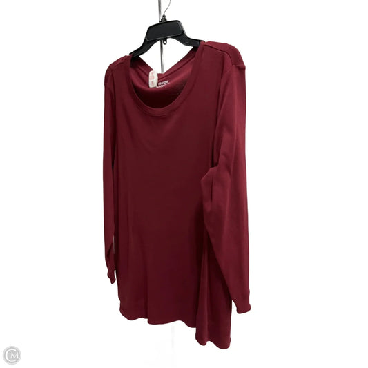 Top Long Sleeve By Chicos In Red, Size: Xxl