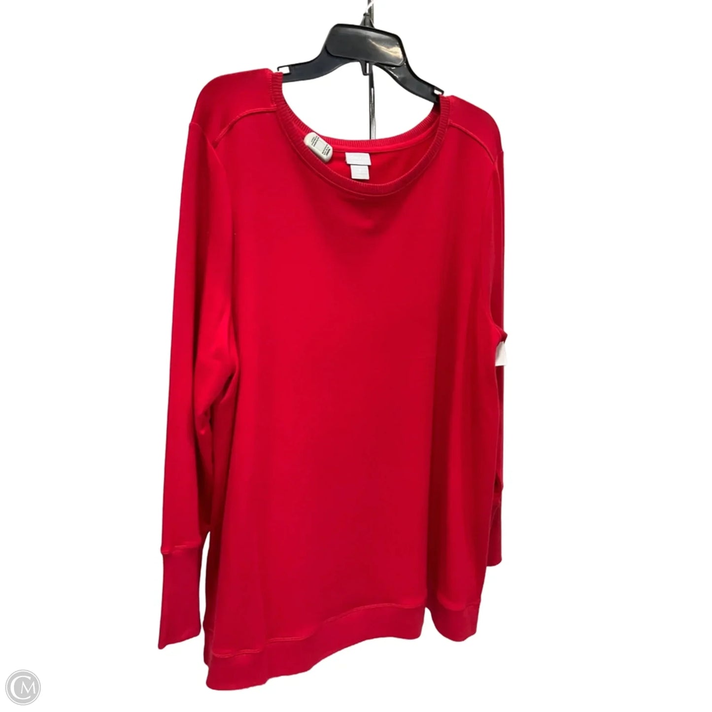 Top Long Sleeve By Chicos In Red, Size: Xxl
